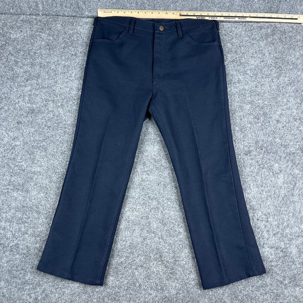 Wrangler Pants‎ Mens Size 36x32 Navy Straight Leg Workwear USA Vintage